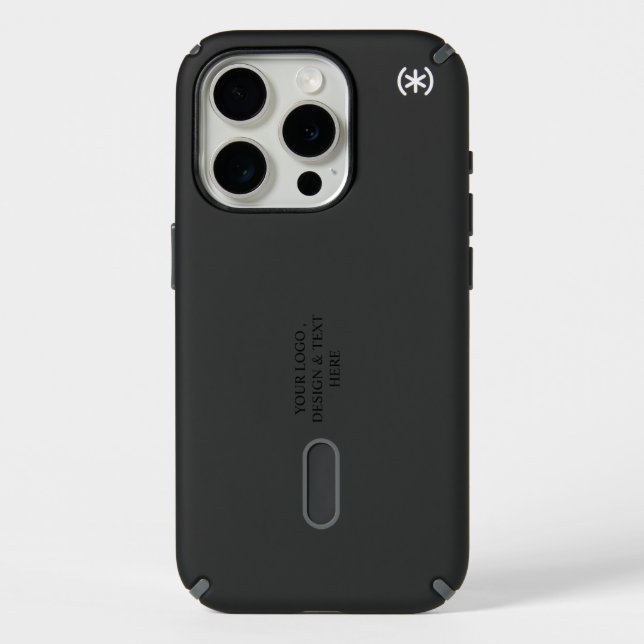 White Personalized – Your Logo & Text Here Speck iPhone Case (Front)
