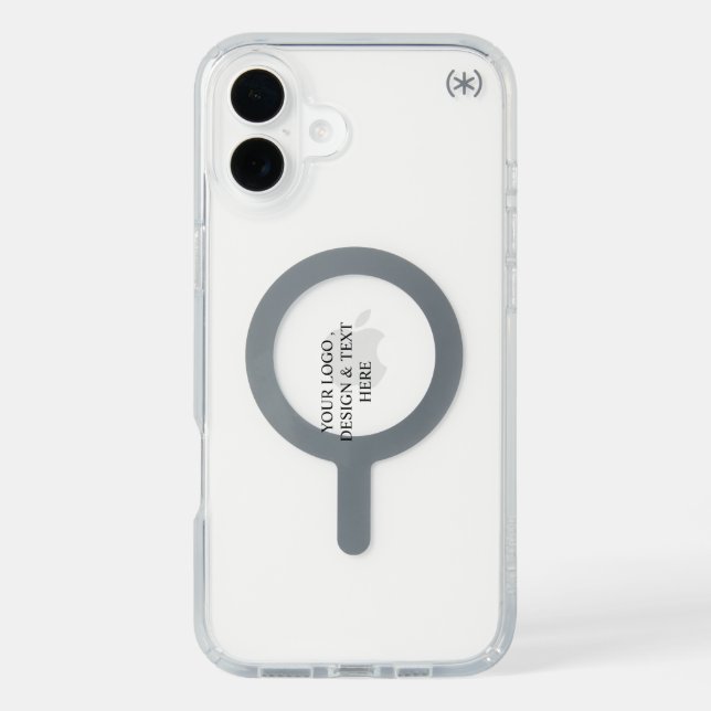 White Personalized – Your Logo & Text Here Speck iPhone Case (Front)