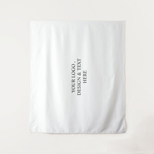 White Personalized – Your Logo & Text Here  Tapestry