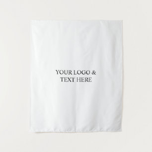 White Personalized – Your Logo & Text Here Tapestry