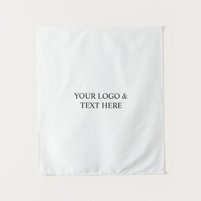 White Personalized – Your Logo & Text Here Tapestry (Front)