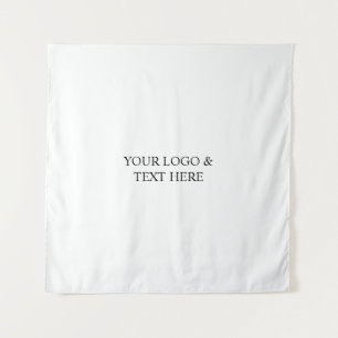 White Personalized – Your Logo & Text Here Tapestry