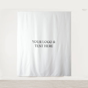 White Personalized – Your Logo & Text Here Tapestry