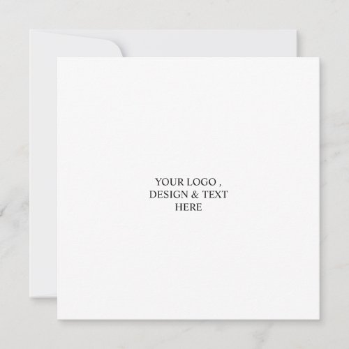 White Personalized – Your Logo & Text Here  Thank You Card