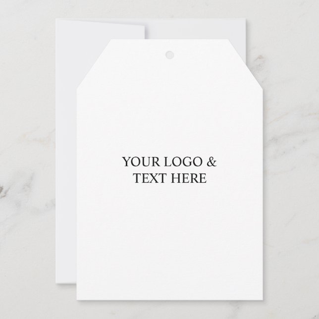 White Personalized – Your Logo & Text Here Thank You Card (Front)