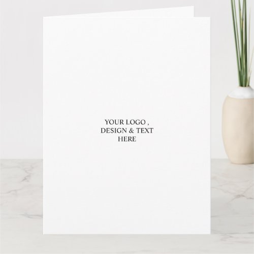 White Personalized – Your Logo & Text Here  Thank You Card