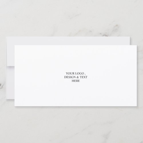 White Personalized – Your Logo & Text Here  Thank You Card