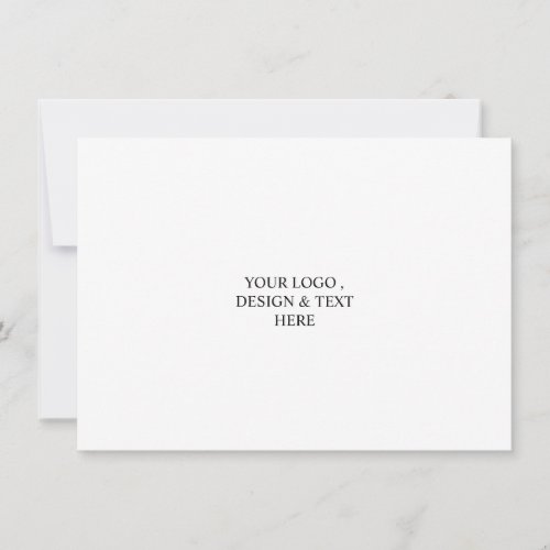 White Personalized – Your Logo & Text Here  Thank You Card