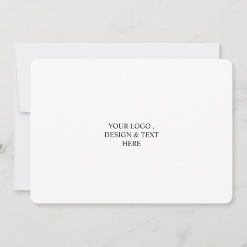 White Personalized – Your Logo & Text Here  Thank You Card