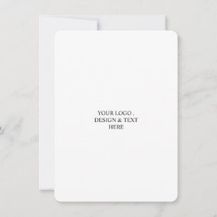 White Personalized – Your Logo & Text Here Thank You Card