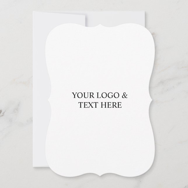 White Personalized – Your Logo & Text Here Thank You Card (Front)