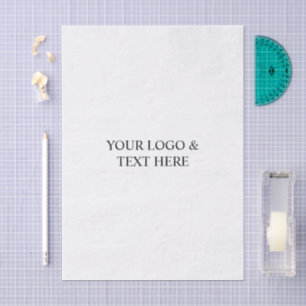 White Personalized – Your Logo & Text Here Tissue Paper