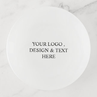 White Personalized – Your Logo & Text Here Trinket Tray