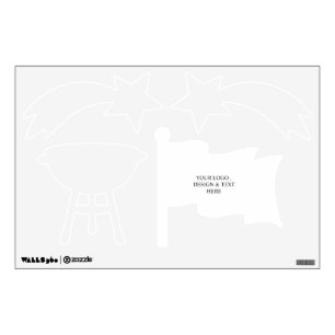 White Personalized – Your Logo & Text Here Wall Decal