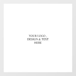 White Personalized – Your Logo & Text Here Wall Decal