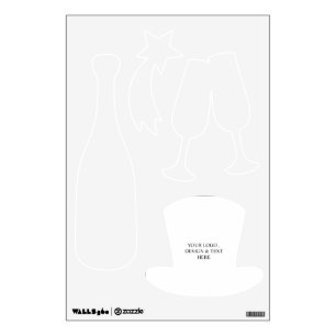 White Personalized – Your Logo & Text Here Wall Decal