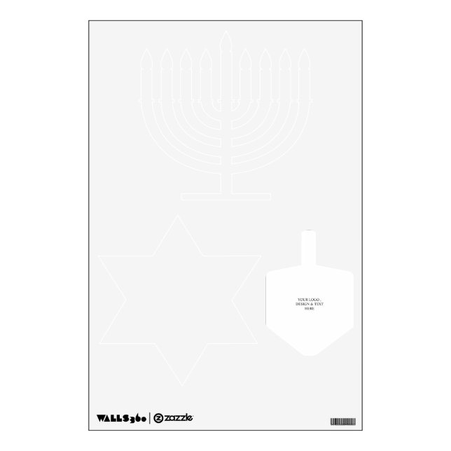 White Personalized – Your Logo & Text Here  Wall Decal (Front)
