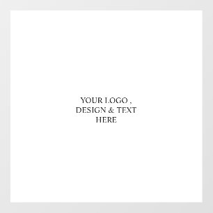 White Personalized – Your Logo & Text Here Wall Decal