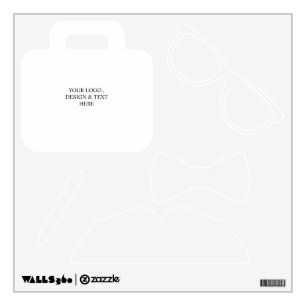 White Personalized – Your Logo & Text Here Wall Decal