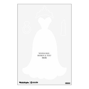 White Personalized – Your Logo & Text Here Wall Decal