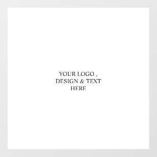White Personalized – Your Logo & Text Here Wall Decal