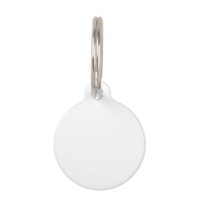 White Pet ID Tag (Front)