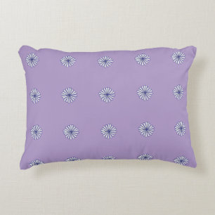 White Petals Lavender Accent Pillow