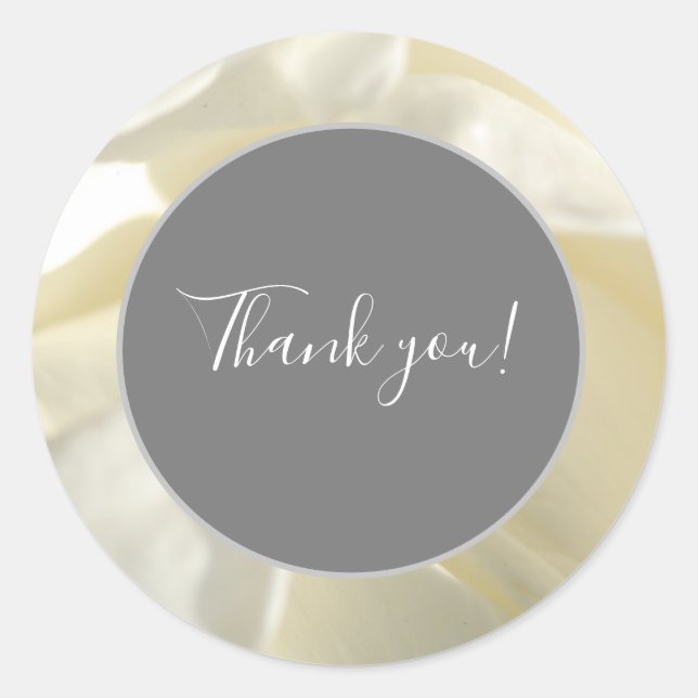 White Petals Print Sticker (Front)