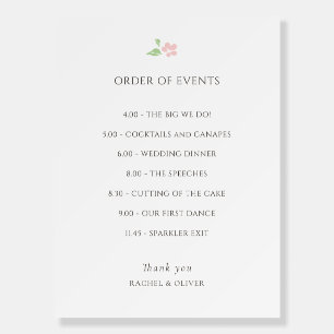 White Petit Floral Wedding Foam Boards