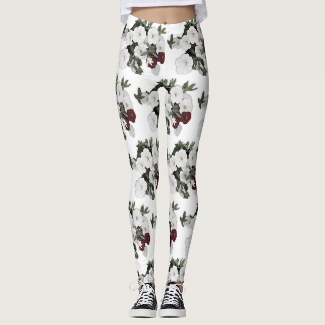 White Petunia Leggings (Front)