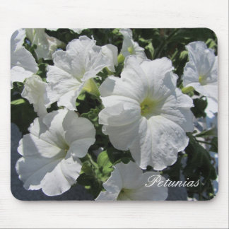 White Petunias Mouse Pad