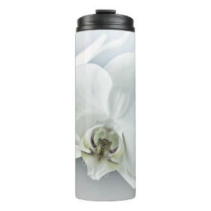 White Phaleonopsis Orchid Thermal Tumbler