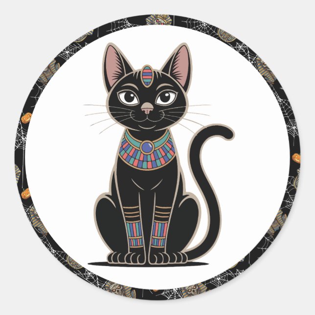 🤍 White Pharaoh Mummy Stickers 🎃👑 (Front)