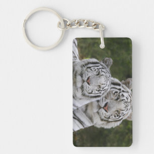 White phase, Bengal Tiger, Tigris Keychain