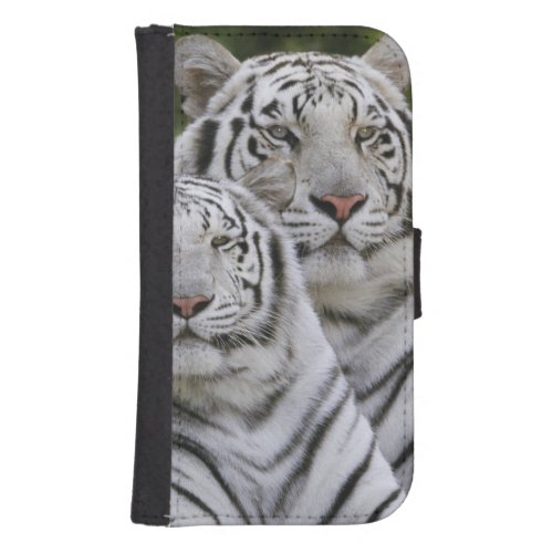 White phase Bengal Tiger Tigris Wallet Phone Case For Samsung Galaxy S4