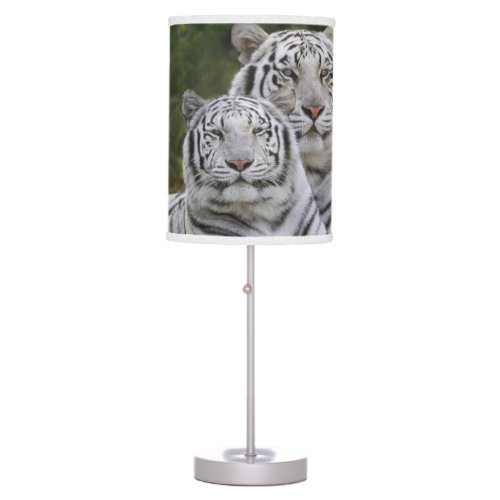 White phase Bengal Tiger Tigris Table Lamp