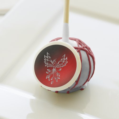 White Phoenix Rises Red n Black Ashes Cake Pops