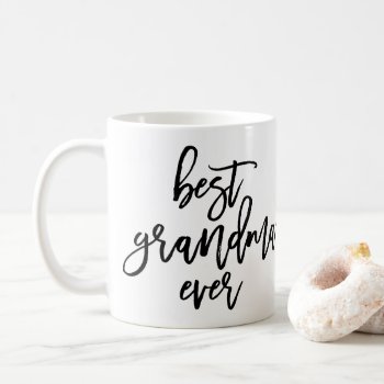 White Photo Best Grandma Ever Handwritten Script Coffee Mug by PinkMoonDesigns at Zazzle