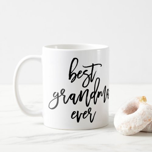 White Photo Best Grandma Ever Handwritten Script Coffee Mug