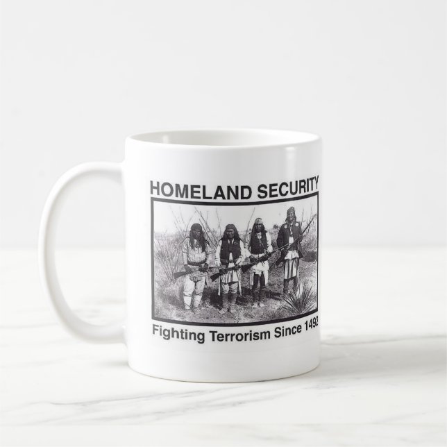 White Photo Indian Homeland Security Coffee Mug (Left)
