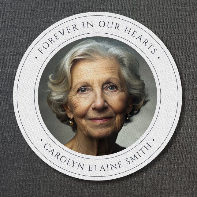 White Photo Memorial Tribute Remembrance Patch (Photo Memorial Patch)