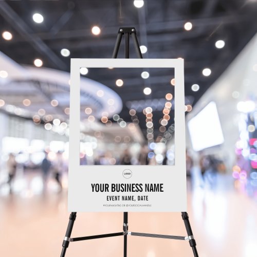 White Photo Selfie Frame Events Business Logo Foam Board