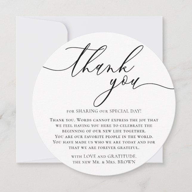 White Photo Special Day Celebration Thank You Holiday Card (Front)