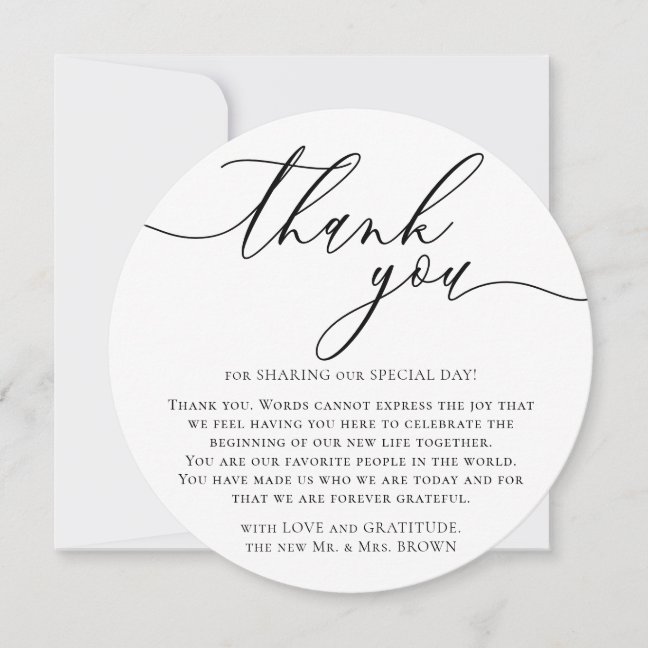 White Photo Special Day Celebration Thank You Holiday Card