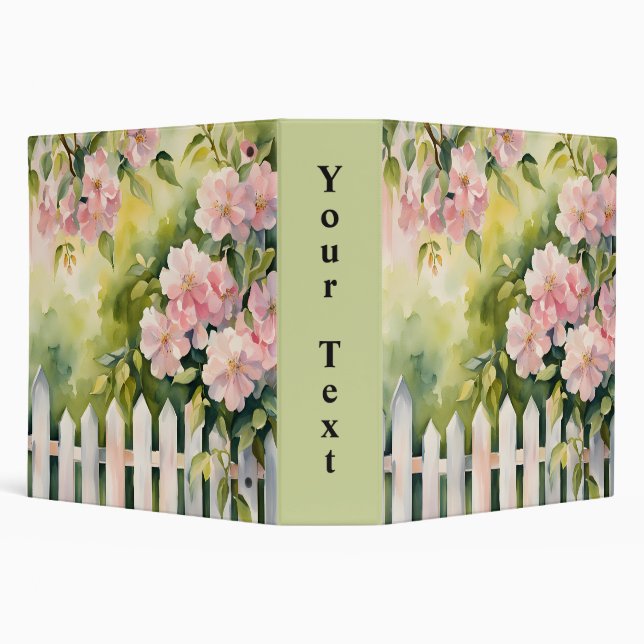 White Picket Fence 3 Ring Binder (Background)