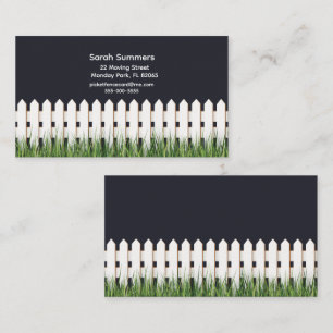 White picket fence address card