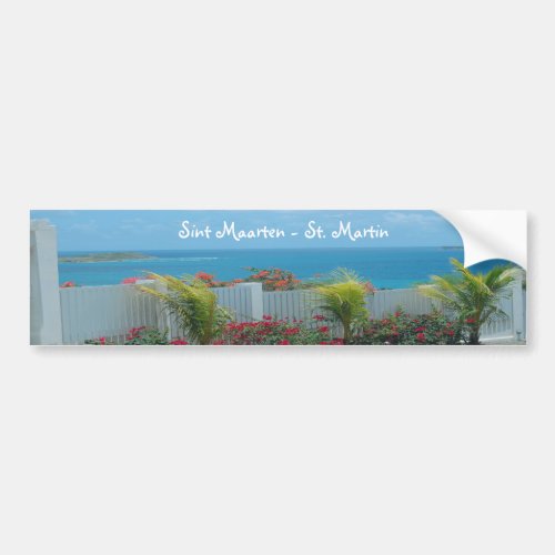 White Picket Fence in Sint Maarten Bumper Sticker