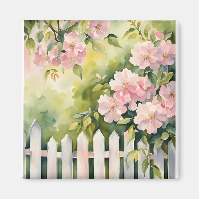 White Picket Fence Magnet (Front)