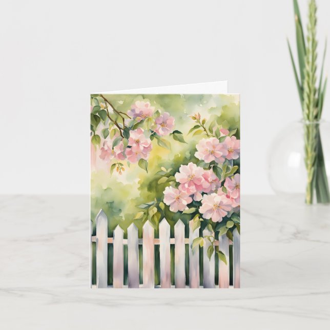 White Picket Fence Thank You Card (Front)