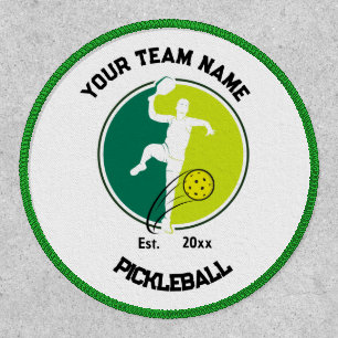 White Pickleball Club Team Player Pickler Custom Patch